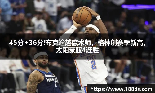 45分+36分!布克逾越魔术师，格林创赛季新高，太阳豪取4连胜